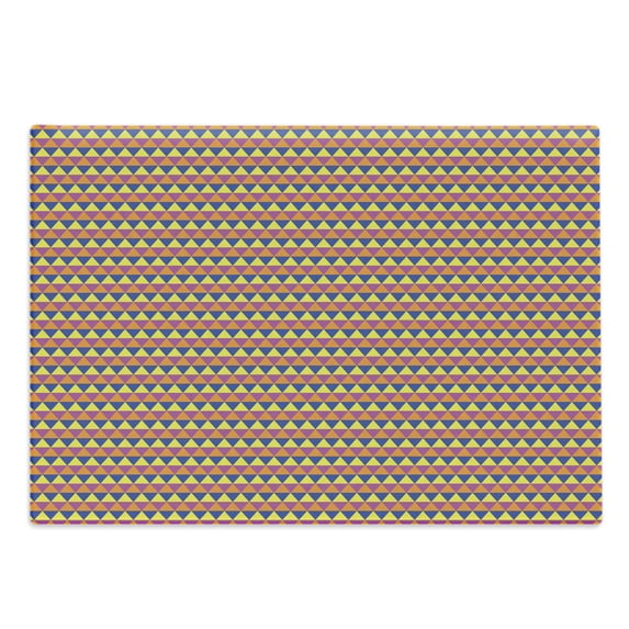 Geometric Cutting Board, Simple Modern Pattern with Repetitive Vibrant Triangles, Decorative Tempered Glass Cutting and Serving Board, in 3 Sizes, by Ambesonne