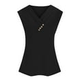 thumbnail image 5 of Diufon Tank Tops for Women Summer V Neck T Shirts Trendy Sleeveless Basic Tee Loose Blouse for Office Work, 5 of 6
