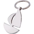 thumbnail image 1 of Keyring Ship Boat Sailboat Pendants Keychain Gift (silver 1pc), 1 of 4