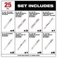 thumbnail image 2 of Milwaukee SAWZALL Demolition Nail-Embedded Wood and Metal Cutting Bi-Metal Reciprocating Saw Blade Set (25-Piece), 2 of 10
