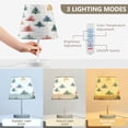 thumbnail image 3 of Ryvnso LED Bedside Table Lamp Christmas Tree Checkered Pattern Bedroom Desk Lamps Nightstand Lampshade S, 3 of 7