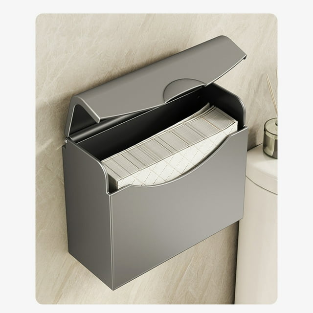 Distributeur de Papier Toilette Mural en Alliage D'Aluminium, Résistant à la Rouille, Compact et Facile à Nettoyer., Gris, JKODE