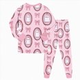 thumbnail image 6 of NOLDARES Toddler Girls Boys Halloween Pumpkin Pajamas Cotton Pjs for Boy Jammies Little Kids Sleepwear Clothes Sets(Light Pink,6-7 Y), 6 of 9
