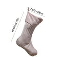 thumbnail image 3 of kcavykas Outdoor Christmas Decorations Holiday Christmas Stocking Hanging Soft Decorative Stocking for Fireplace Mantel Door Wall Tree Plush Velvet Lined Candy Gift Holder Home Xmas Decor, 3 of 6