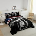 thumbnail image 3 of Pike Fish Bedding Sets King Size American Flag Deer Comforter Set Hunting Deer Bedding Comforter Sets Fishing and Hunting Themed Down Comforter for Adult Animal Duvet Set, 3 of 7