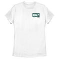 thumbnail image 1 of Women's Squid Game 067 Patch  T-Shirt - White - Medium, 1 of 3