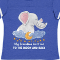 thumbnail image 4 of Inktastic My Grandma Loves Me to the Moon and Back Elephant Family Boys or Girls Toddler T-Shirt, 4 of 5
