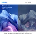 thumbnail image 2 of Miniproyector VISSPL Full HD 1080P WiFi Bluetooth 5.2, 2 of 7