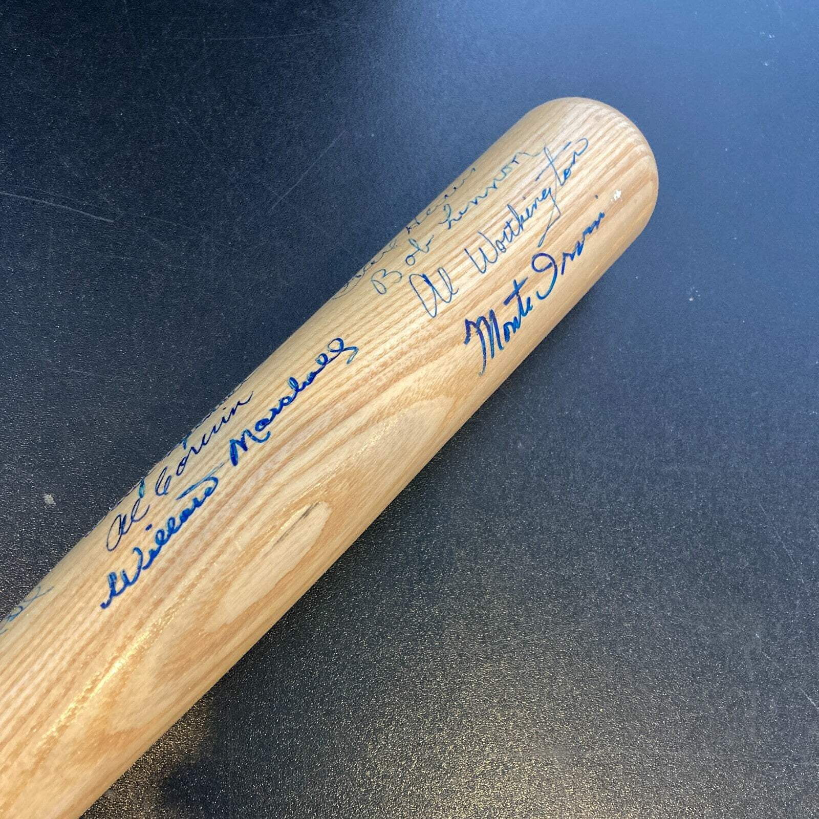 Willie Mays New York Giants Legends Signed Baseball Bat 24 Sigs With JSA COA