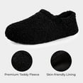 thumbnail image 4 of Women's Fuzzy Teddy Slippers Lightweight Memory Foam Indoor House Shoes, 4 of 13