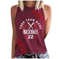 thumbnail image 1 of YLHFASHION Débardeur de Baseball pour Femmes, T-Shirts Graphiques Mignons, Sans Manches, jusqu'à 50 % de Réduction, 1 of 3