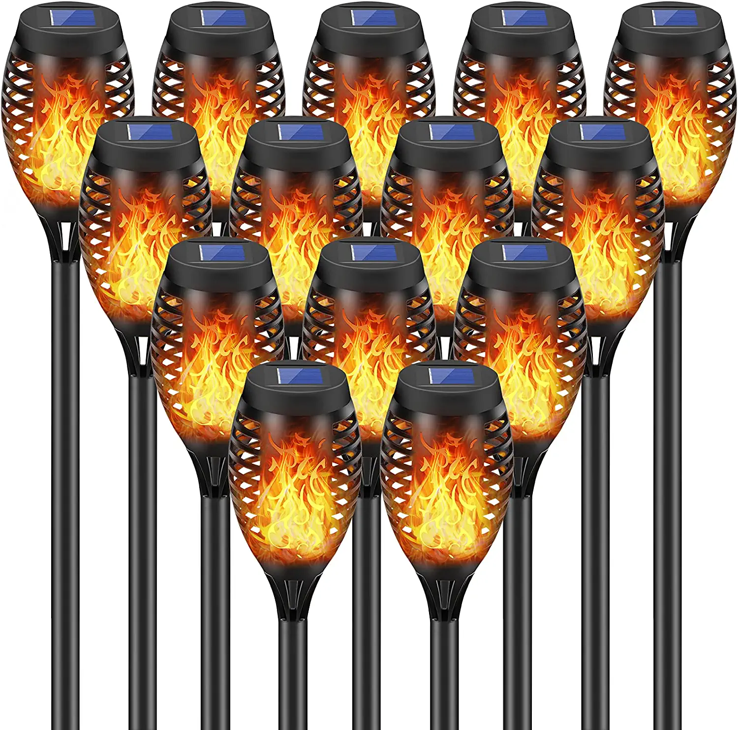 mini solar tiki torches