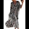 thumbnail image 1 of Vestido Caftán con Estampado Animal para Mujer, Talla Grande, para Playa, Verano 2025 Estampado de Cebra Talla Única, 1 of 10