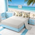 thumbnail image 5 of Manfei Oil Painting Sailboat Bedding Comforter Set for Kids Boys and Girls, Nautical Sailing Queen Bedding Sets, Gray Reversible 7 Pieces, 5 of 6