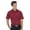 Burgundy, variant on Men's Short Sleeve Solid Dress Shirt