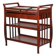 Lily - Changing Table With Drawer and Shelves, Cherry