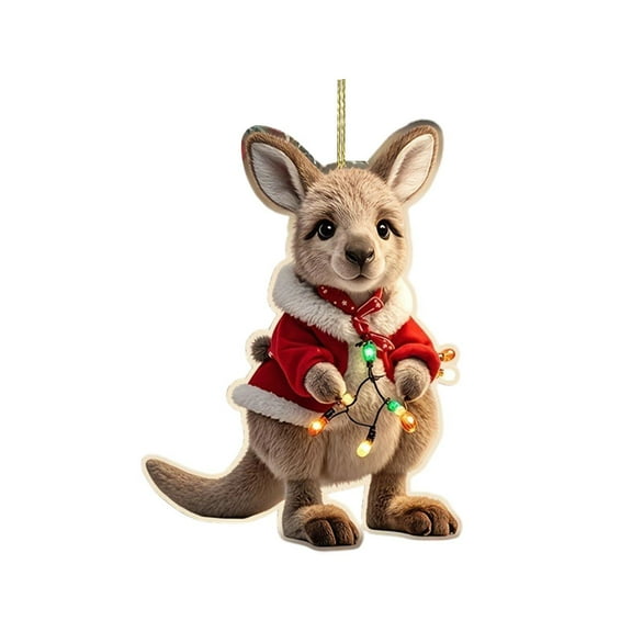 Costeam 2D Christmas Hanging Ornaments Shatterproof Decorative Gifts for Christmas Tree Car Home Holiday