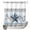 Blue White, variant on No Hook Shower Curtain, Texas Star Blue Shower Curtains for Bathroom with See Through Top Window, Farmhouse Country Branches Wooden Grain Waterproof & Washable Bath Curtain Narrow 54"x78"