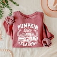 thumbnail image 3 of Pumpkin Spice Season Truck Distressed - Lightweight Garment Dyed Sweatshirt, 3 of 12