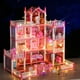 thumbnail image 5 of Juego de casa de muñecas perfke completamente amueblado con luces Estilo A, 5 of 9