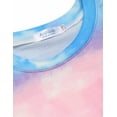 thumbnail image 4 of Arshiner Girls Casual Twist Front Light Weight Sweatshirt Colorblock Tie Dye Printed Long Sleeve Crop Tops Pullover Size 7-8 Years Tie Dye Print 3 130, 4 of 8