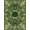Green, Pattern 9, variant on ODIKA 8'x10' Washable Area Rug Leaves Rings Festive Botanical Snake Motif Border Circle Round Flowing Dynamic for Dining Room, Large Office, Lounge, Non-Slip Chair-Friendly Mat