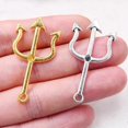 thumbnail image 5 of 12pcs Gold Color Silver Color Weapon Trident Pendants Retro Earrings Metal Accessories DIY Charms Jewelry Crafts Making A1249, 5 of 5