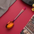 thumbnail image 4 of Hammered 12-Piece Stainless Steel Dinner Spoons, Stainless Steel Titanium Dinner Spoons Set, Table Spoon Modern Dessert Spoons Mirror-Polished- 13 Inches, Red, 4 of 8