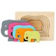 thumbnail image 1 of Rompecabezas De Madera para Bebés, Rompecabezas De Animales, Rompecabezas De Cognición De Enseñanza Temprana Rompecabezas De Gradiente De Múltiples Capas,Elefante, 1 of 5