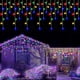 thumbnail image 3 of Decoraciones navideñas 2025 Luces de carámbano para exteriores Impermeable Año Nuevo 2025 Guirnalda de cortina LED Droop 0,5/0,6/0,7 m, 3 of 5
