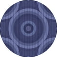 thumbnail image 1 of Ahgly Tapis Rond Lavable en Machine Intérieur Transitionnel Bleu, 6 Pieds Rond, 1 of 7