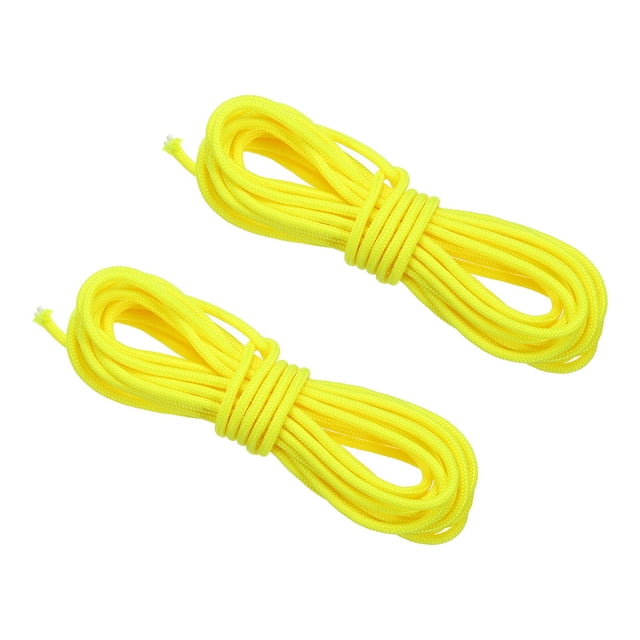 Unique Bargains Archery D Loop Rope 10 FT, 2 Pack Bow String Release Nock Wire Nocking Loop Ring, Yellow