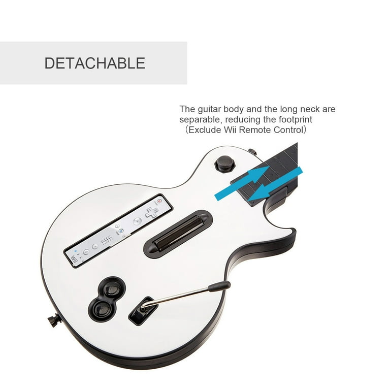  Wii Guitar Hero, Guitar Hero Controller for PS 3 and PC,  Wireless Guitar for Wii Guitar Hero 3/4/5 and Rock Band 1/2 Games, Guitar  Hero Guitar with Strap, 5 Buttons Guitar