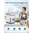 thumbnail image 3 of Havato Nugget Ice Makers Countertop ,35Lbs/Day, Portable Ice Machine Soft Chewable Pellet Ice with Auto-Cleaning Function for Kitchen, Office, Home,Silver, 3 of 7