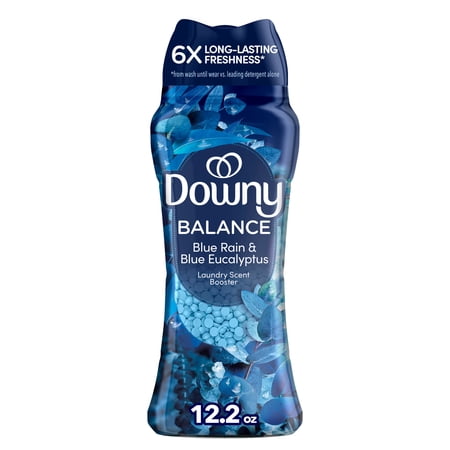 Downy Laundry Scent Beads, In-Wash Scent Booster, Infusions Crisp Rain & Blue Eucalyptus Scent, 12.2 oz