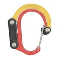 thumbnail image 2 of Clip de Mosquetón y Bolsa de Gancho Cochecito Colgador de Mochila Llavero Gancho Giratorio para Senderismo Viajes Actividades Al Aire Libre rojo y amarillo Sunnimix Mosquetón Clip Gancho, 2 of 8