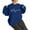 Blue, variant on MAMA Letter Print Crew Neck Long Sleeve Pullover Sweatshirt For Women
