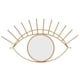 thumbnail image 1 of Decoración de pared de metal Benzara Inc diseño de ojo contemporáneo 32 pulgadas Espejo redondo dorado plateado, 1 of 2