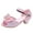 Pink, variant on Rbaofujie Toddler Girls Sandals Toddler Kids Girls Pearl Butterfly-Knot Crystal Single Princess Shoes Sandals Gold