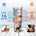 thumbnail image 4 of Insulated Dog Lover Tumbler for Women - 40oz Leakproof Travel Mug with Handle & Straw - Cute Puppy Gift Coffee Cup, 4 of 7