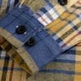 thumbnail image 6 of Shirt Long Sleeve Men Men's Flannel Shirts Long Sleeve Plaid Shirt Jacket Button Down Warm Casual Heavyweight Cotton Fleece Shirt, 6 of 9