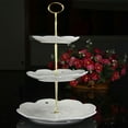 thumbnail image 3 of Farfi 2/3 Tiers Cake Rod Plate Stand Handle Fitting Hardware Wedding Party Supplies (Golden,3 Tier), 3 of 13