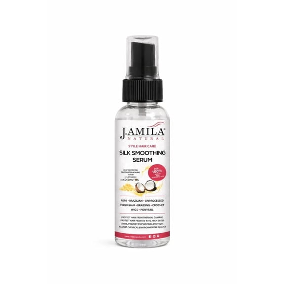 J. AMILA Coconut Oil Hair Serum 2oz | Frizz Control & Curly Styling with Vitamin E
