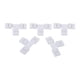 thumbnail image 1 of 5 Unids Solderless 4pin Clip on Conectores Adaptadores para 10mm RGB 5050 LED Luz de Tira (T Forma), 1 of 5