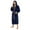 Navy/Grey, variant on VULCANODON Mens Hooded Robe, Big and Tall Full Length Plush Robe for Men Long Fleece Bathrobe（Navy/Grey, Large-X-Large）