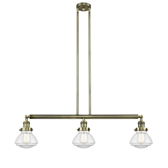 Innovations Lighting 213-S Olean Olean 3 Light 39" Wide Linear Chandelier - Brass