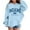 1-Sky Blue1119, variant on WOYY Girls Hoodie Miami Print Long Sleeve Pullover Hooded Sweatshirt for Kids, Sizes 2-13