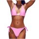 thumbnail image 2 of Trajes de baño para mujer, Trajes de baño para mujer, Traje de baño de bikini ajustado de cintura alta con escote en V, fruncido y abertura, con tirantes y cuello colgante, para mujer, 2 of 6