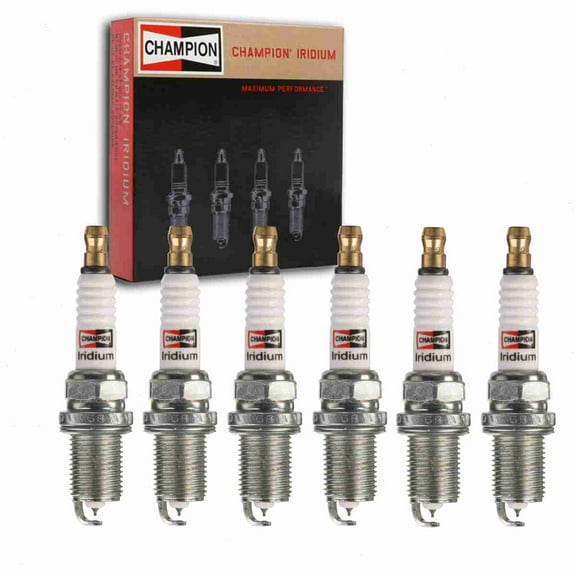 6 pc Champion 9802 Iridium Spark Plugs for 1822A002 IFR6B-K MR984943 RC8WYPB4 SK20PR-A8 Ignition Wire Secondary Fits select: 2005-2007 DODGE DAKOTA, 1991-1994 SUBARU LEGACY