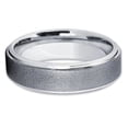 thumbnail image 2 of Silly Kings Jewelry 6mm,Silver Tungsten Ring,High Polish,Tungsten Wedding Band,Beveled Edges,Silver Tungsten (14) (10), 2 of 3